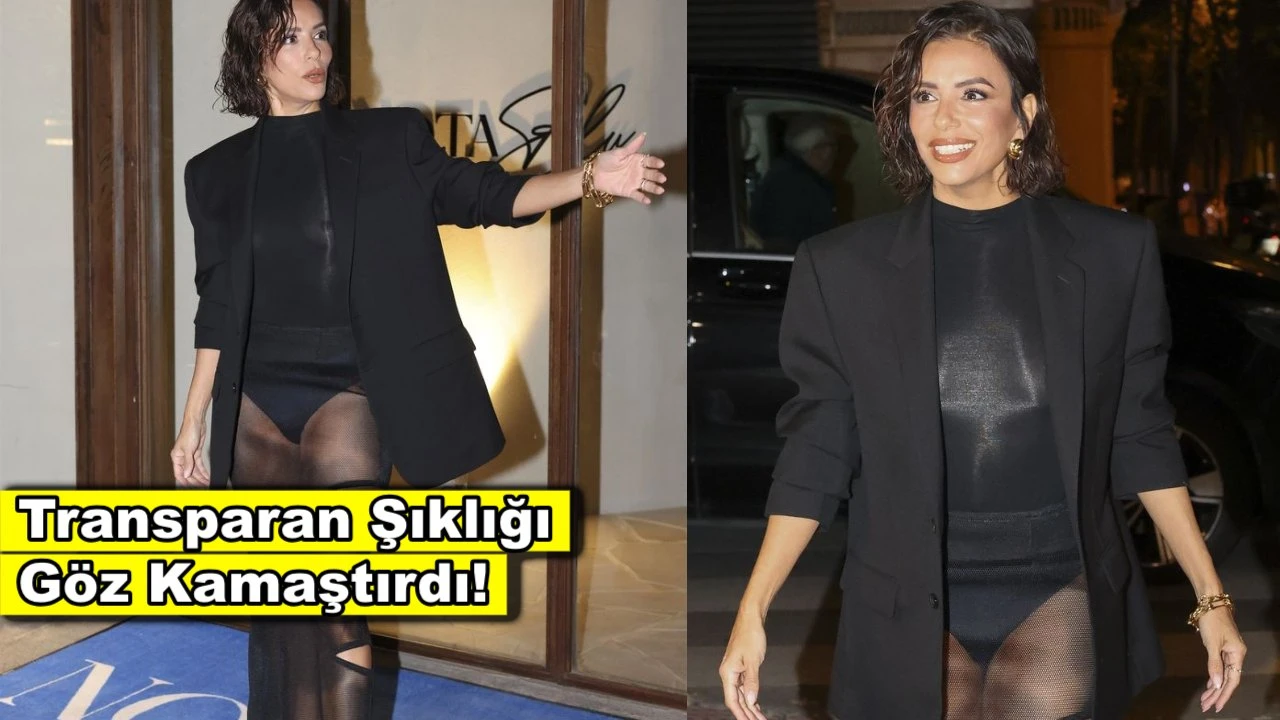 Gösterişli akşam yemeğinde cesur stiliyle dikkat çekti