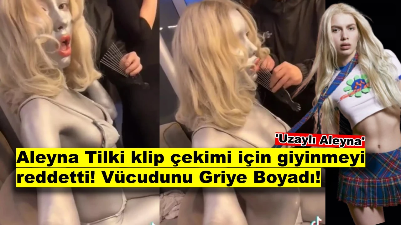 Elbiseleri Reddetti: Aleyna Tilki Yeni Klip Çekiminde Vücudunu Boyadı!