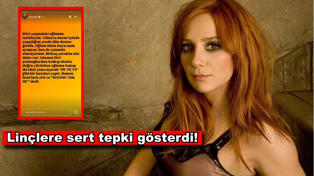 Çocuğunu denize mayosuz sokan Aylin Aslım'dan linçlere sert tepki!