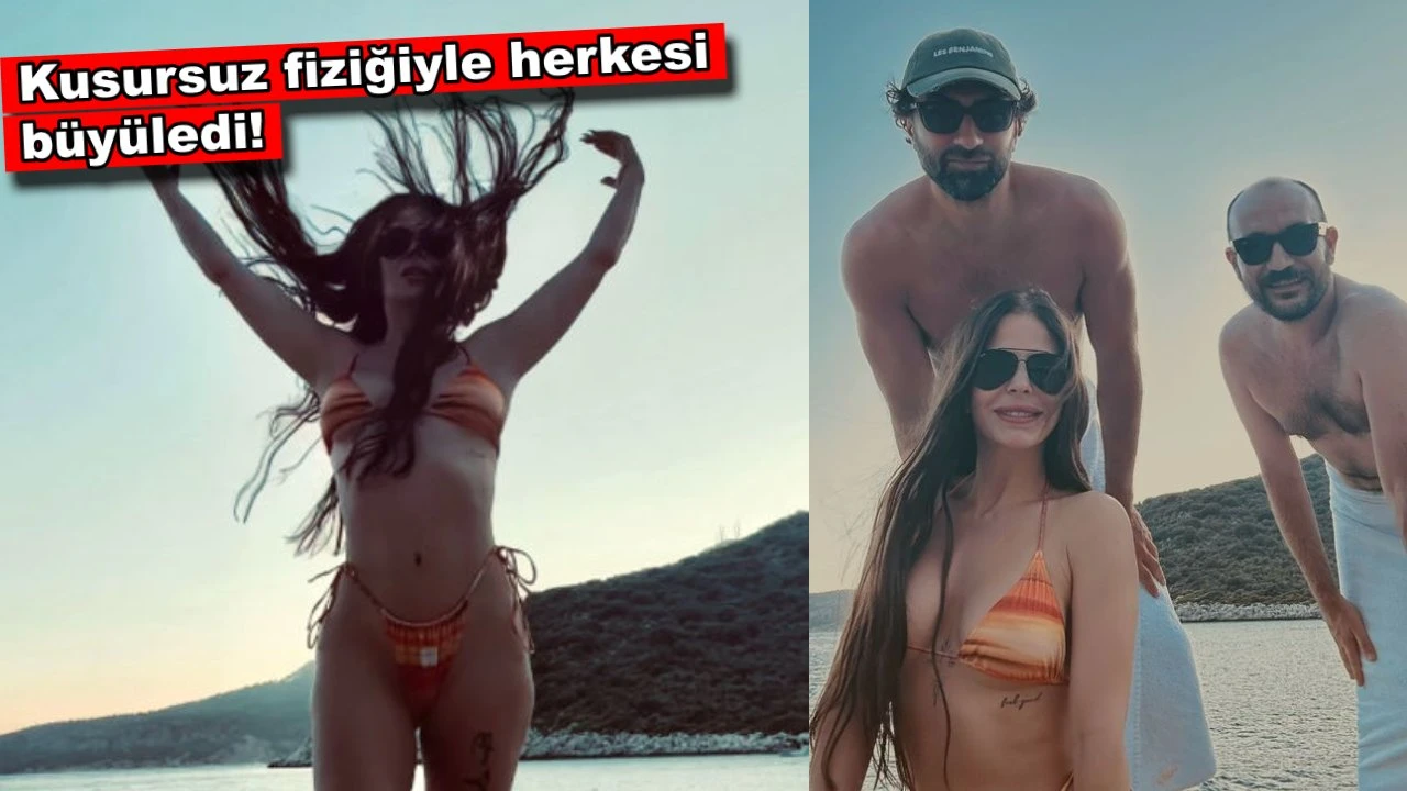 Simge Sağın tatilde! Renkli bikinisi göz kamaştıran cinsten