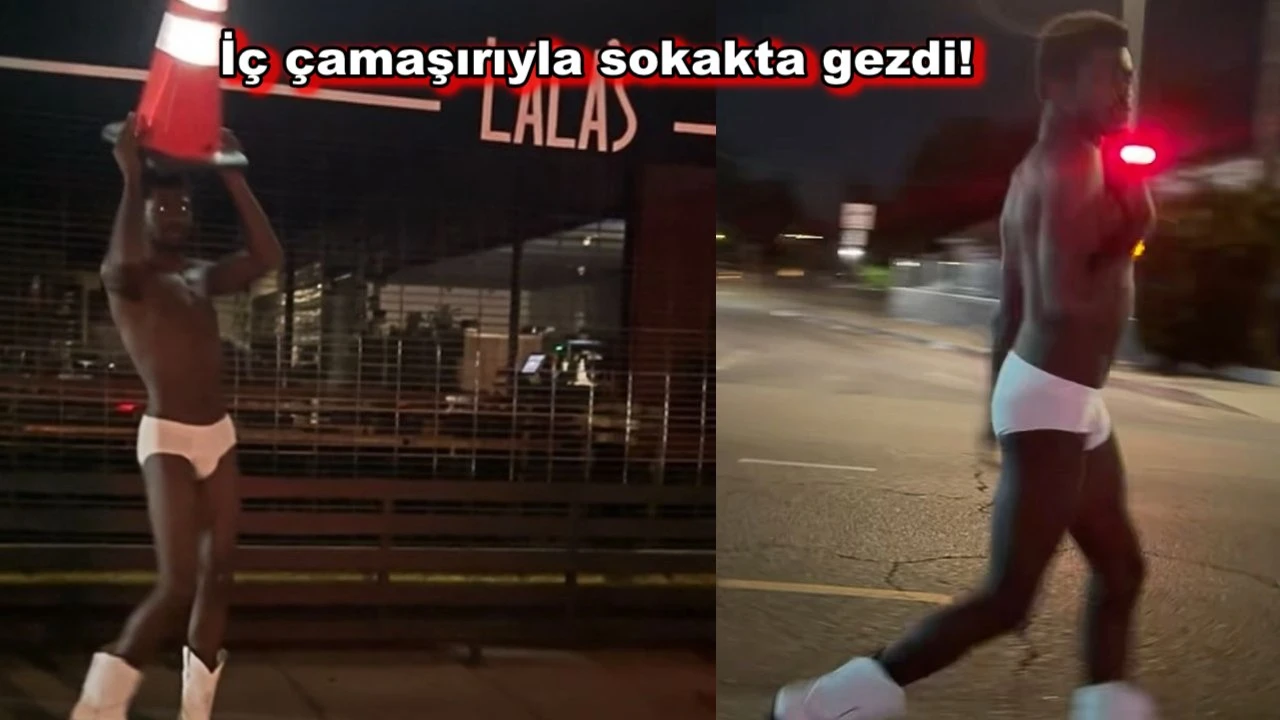 İç çamaşırıyla yolda yürüyen şarkıcı hastaneye kaldırıldı!