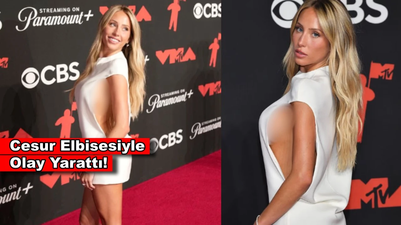 Tiktok fenomeni, Müzik Ödülleri'nde cesur elbisesiyle olay yarattı!