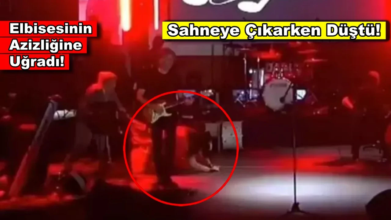 Tuğçe Kandemir sahneye çıkarken düştü! Hayranlarını endişelendirdi