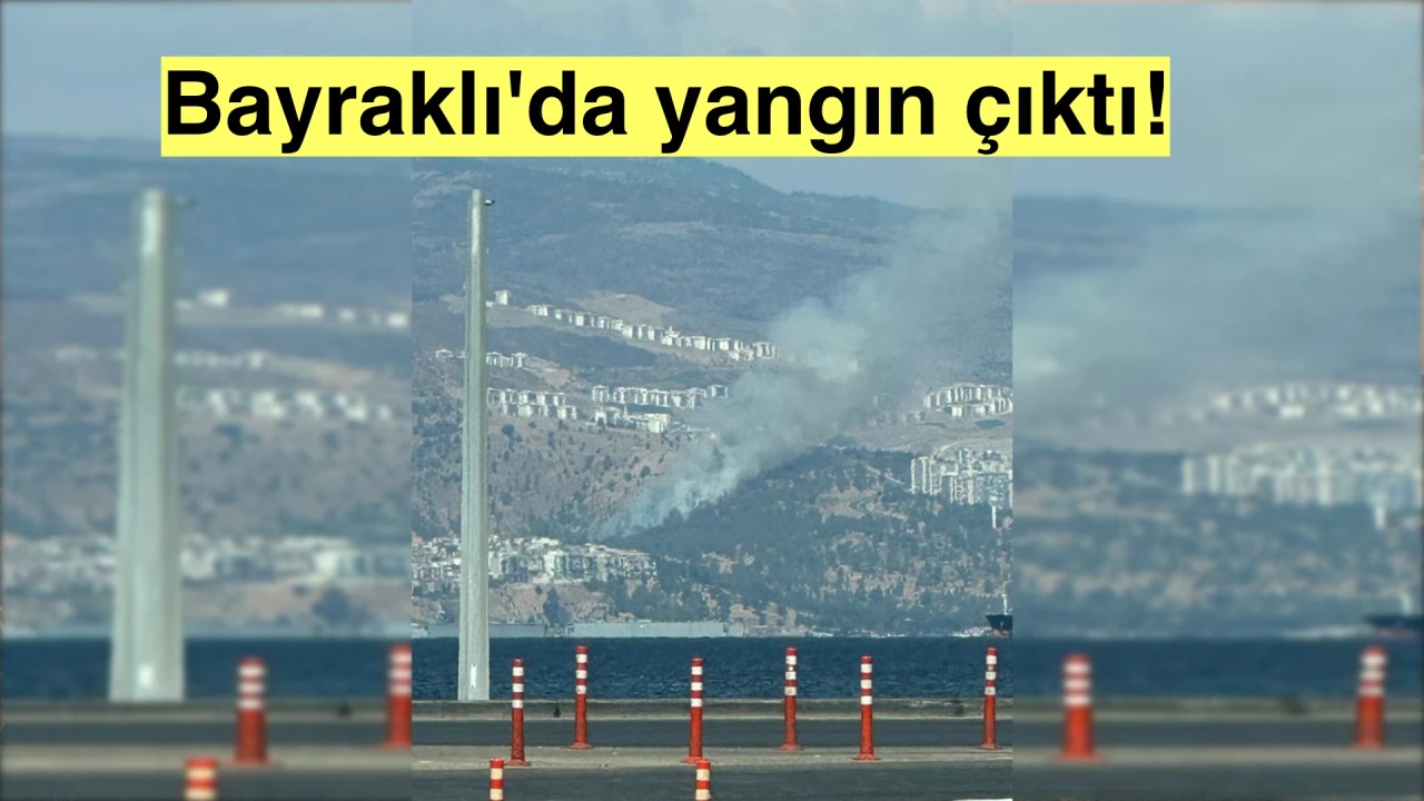 Bayraklı'da çıkan yangın vatandaşların kamerasına böyle yansıdı!