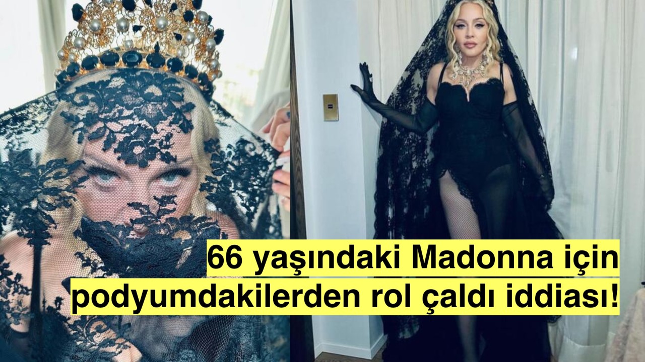 66 yaşındaki Madonna Milano Moda haftasında tül duvak takarak podyumdan rol çaldı!