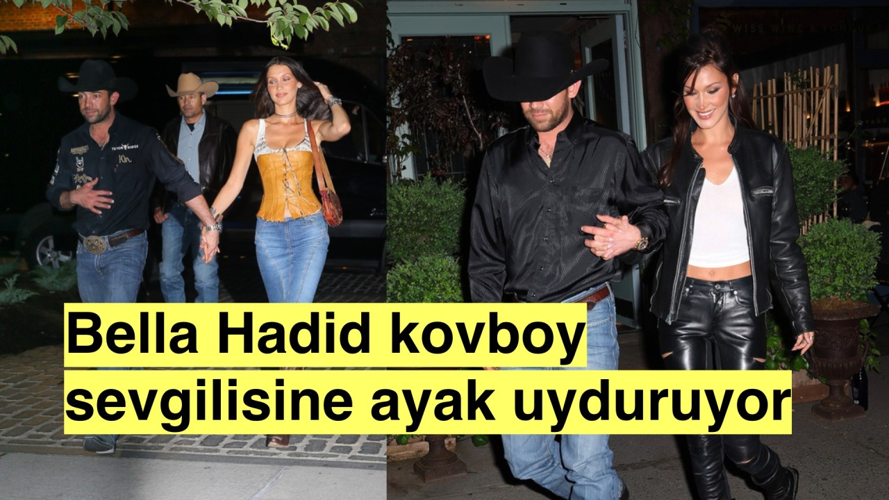 Bella Hadid kovboy sevgilisi Adan Banuelos ile yeni bir tarz yakaladı