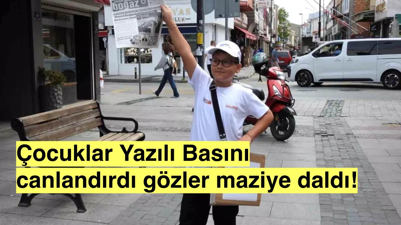 Çanakkale'nin yerel gazetesi olan Çanakkale Boğaz Gazetesi, çocuklara gazete dağıttırarak eski basın dönemini canlandırdı