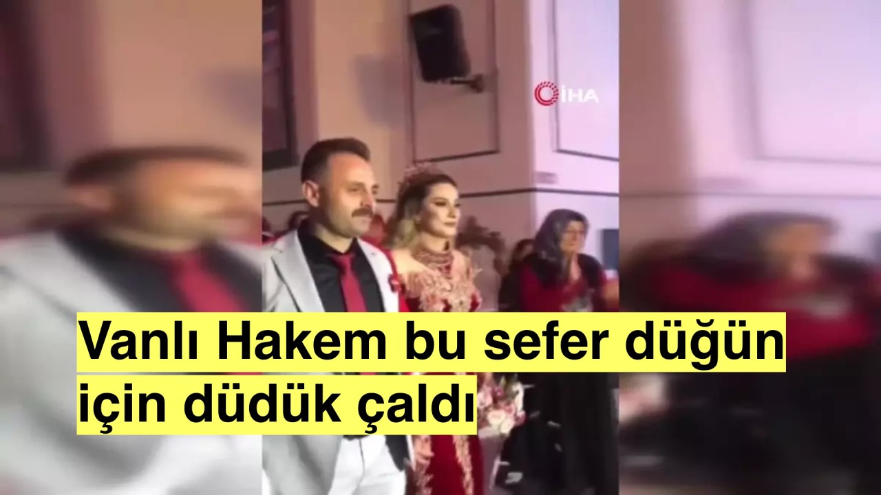 Vanlı hakem Zuhal Çınar stadyumda gelinliği ile düdük çaldı