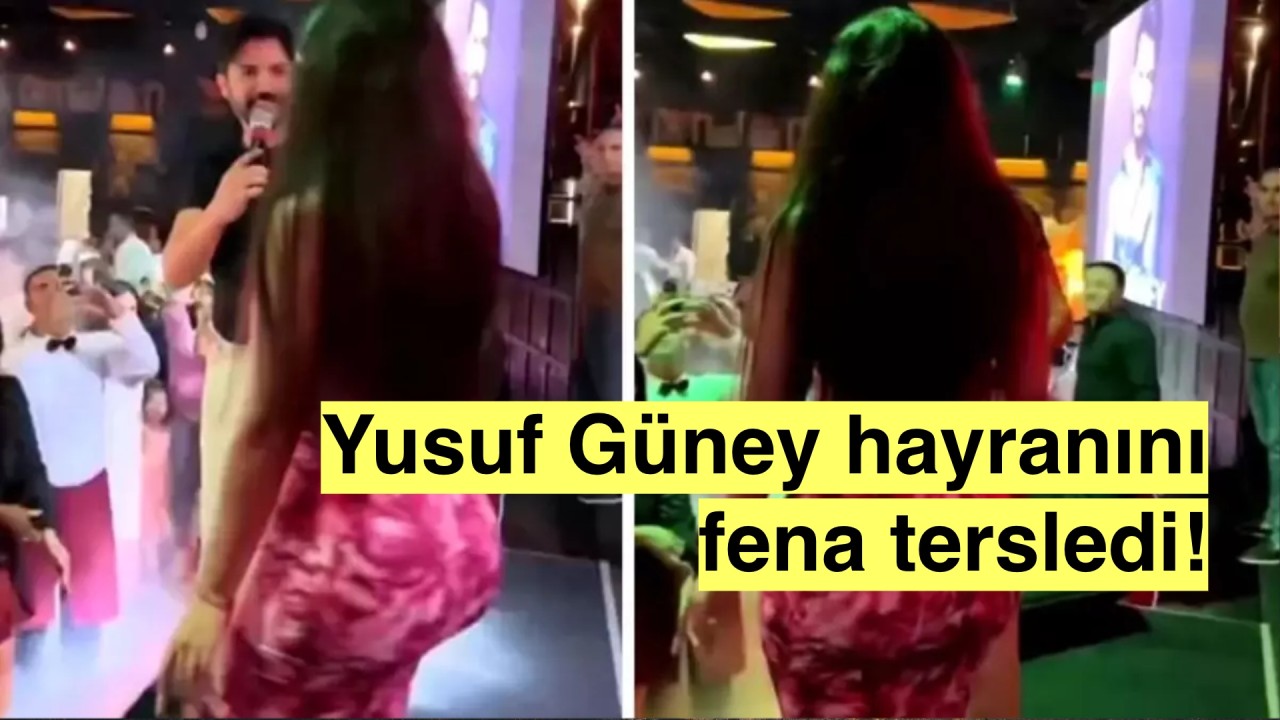 Ünlü şarkıcı Yusuf Güney, sahneye çıkan kadın hayranını çıktığına pişman etti