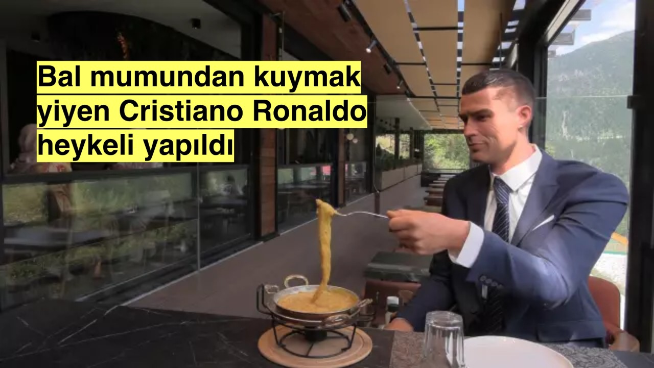 Trabzon'da bal mumundan yapılan Cristiano Ronaldo görenleri şaşırttı