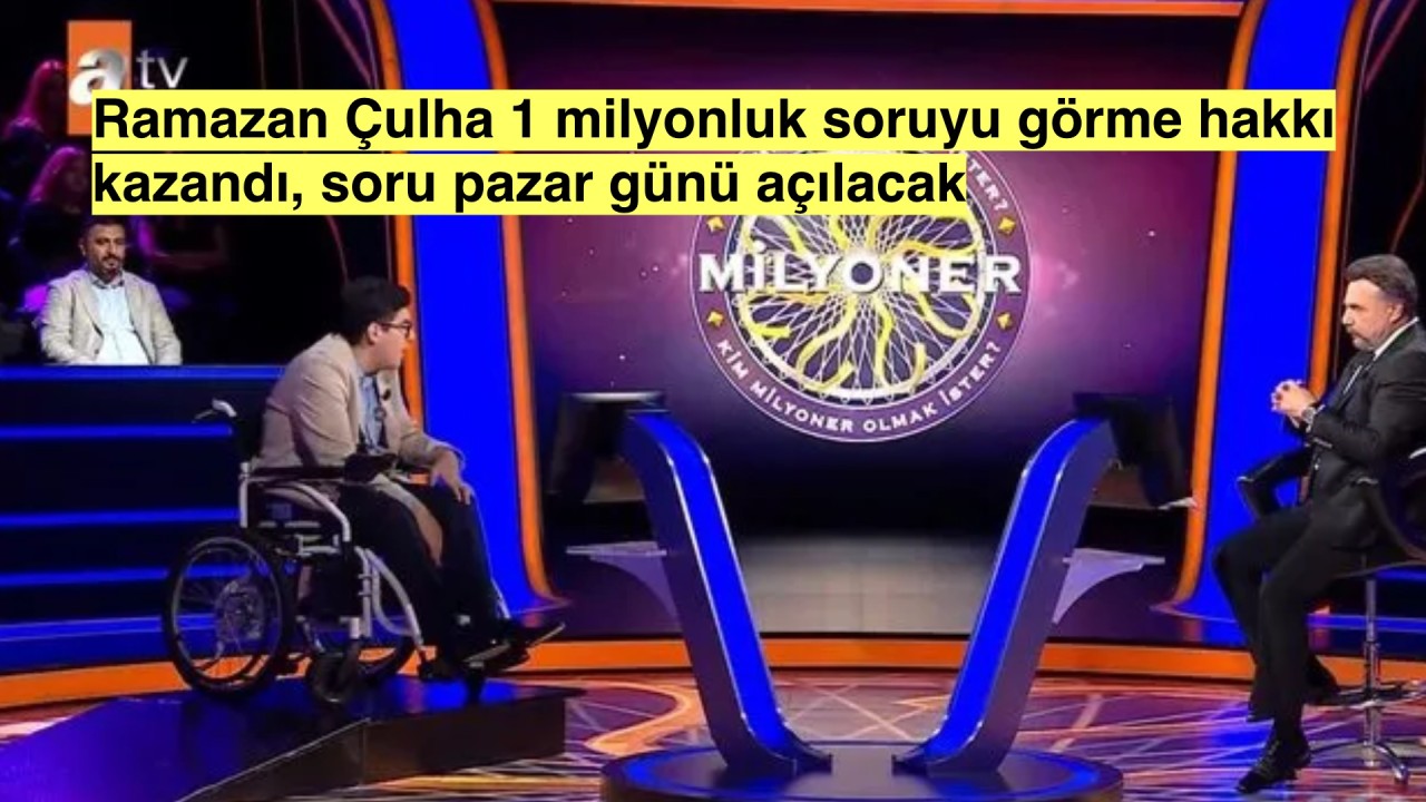 Kim Milyoner Olmak İster yarışması'nda 1 milyonluk soru pazar günü açılıyor