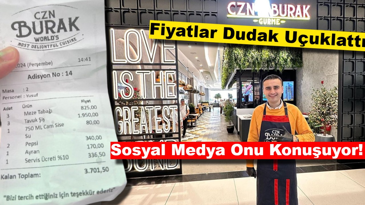 CZN Burak'ın Restoran Hesabı Sosyal Medyayı Karıştırdı!