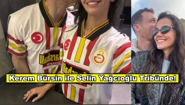 Genç aşıklar Kerem Bürsin ile Selin Yağcıoğlu birlikte maç izledi