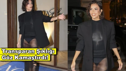 Gösterişli akşam yemeğinde cesur stiliyle dikkat çekti