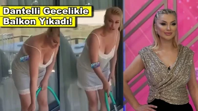 Ünlü türkücü gecelikle balkon yıkadı! Ünlü isim sert çıkıştı...