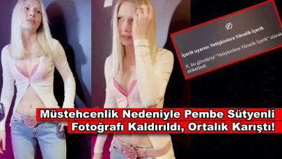 Aleyna Tilki'nin Pembe Sütyeni X'te Olay Oldu: Önce Kısıtlandı Sonra 'Müstehcenlik' Sebebiyle Kaldırıldı