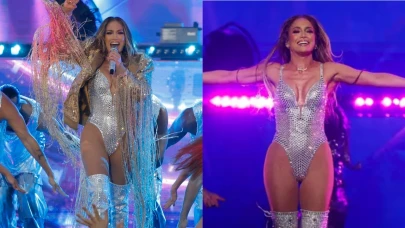 Jennifer Lopez sahne şovuyla büyüledi