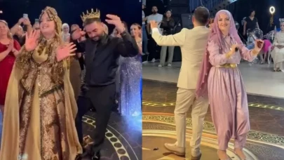 Kadir Ezildi’den kına gecesi şovu: Eşiyle sahnede göbek attı