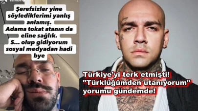 Türkiye'yi terk edip, Türklüğümden utanıyorum diyen rapçiye tepki yağdı!