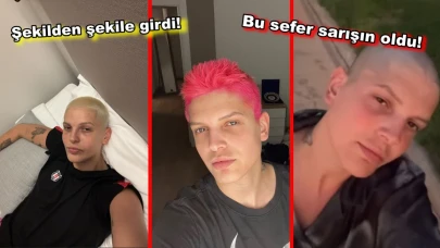 Pembe, kel, yeşil... Ebrar Karakurt bu sefer sarışın oldu!