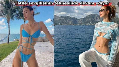 Şevval Şahin sevgilisinin teknesinde tatiline devam ediyor