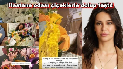 Ameliyat olan Devrim Özkan hastane odasında çiçeklerle moral buldu!
