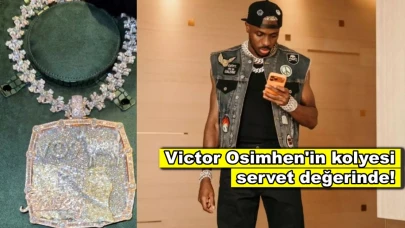 Ünlü futbolcu Victor Osimhen'in dev elmas kolyesi servet değerinde!