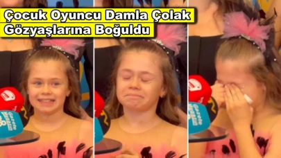 Babasını kaybeden çocuk oyuncu Damla Çolak galada gözyaşlarına boğuldu