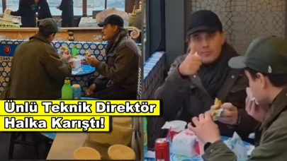 Ünlü teknik direktör halka karıştı, balık ekmek yerken görüntülendi!