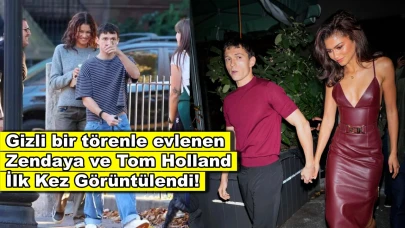 Gizli bir törenle evlenen Tom Holland ve Zendaya'dan ilk kare geldi!