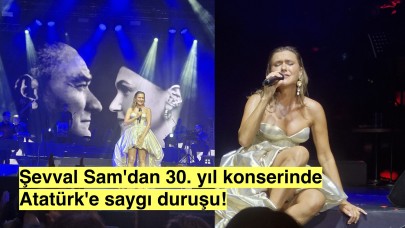 Şevval Sam'dan 30. Yıl Konserinde Atatürk'e Saygı Duruşu!