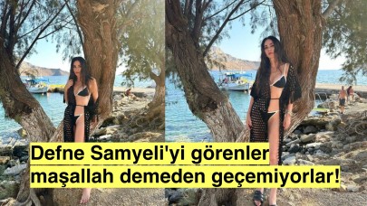 52'lik Defne Samyeli kusursuz fiziğiyle plajda boy gösterdi!