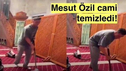 Eski futbolcu Mesut Özil cami temizledi görüntüler sosyal medyayı salladı!