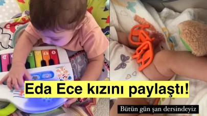 Eda Ece minik kızı Mina İpek'i sosyal medyasında paylaştı