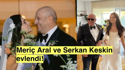 Serkan Keskin ve Meriç Aral 6 yıllık ilişkilerini evlilik ile taçlandırdılar