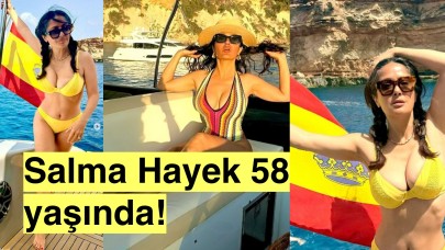 Salma Hayek 58'inci yaşını rengarenk bikinileri ile kutladı!