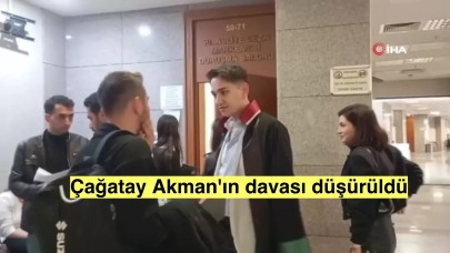 Eski sevgilisini darp ettiği iddiasıyla yargılanan Çağatay Akman'ın davası düştü