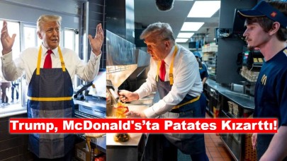 Trump, Seçim Kampanyasında McDonald's’ta Patates Kızarttı!