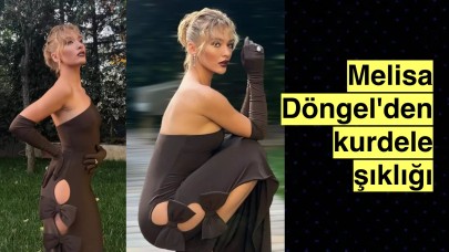 Melisa Döngel'den cesaret isteyen kombin:'Kurdele şıklığı'