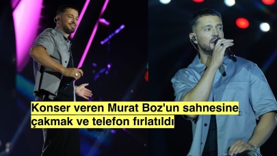 Sahnede saldırıya uğrayan sanatçılara bir yenisi eklendi, Murat Boz'a çakmak fırlatıldı!