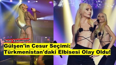 Gülşen’den taşlı file şovu akıllara zarar: Türkmenistan'daki elbisesi olay oldu!