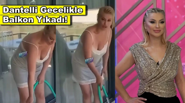 Ünlü türkücü gecelikle balkon yıkadı! Ünlü isim sert çıkıştı...