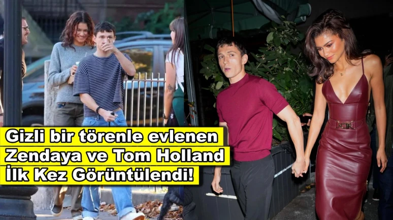 Gizli bir törenle evlenen Tom Holland ve Zendaya'dan ilk kare geldi!