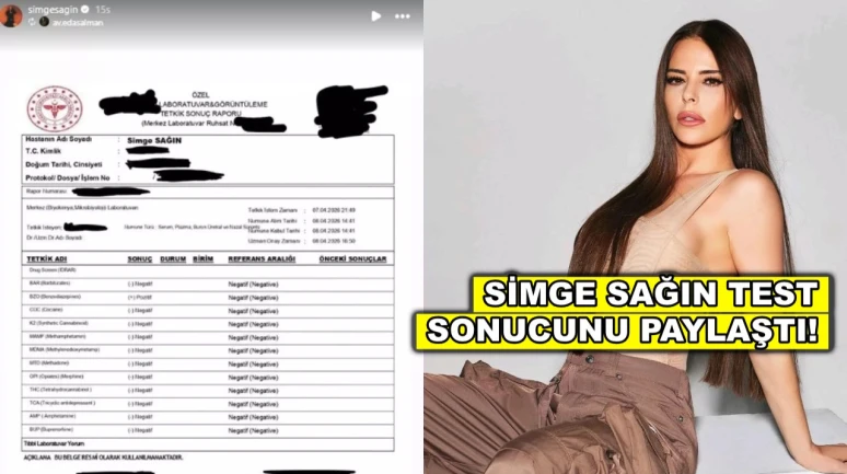 Gözaltına alınan Simge Sağın test sonucunu paylaştı