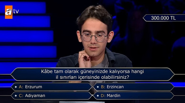 Kim Milyoner Olmak İster Kabe sorusu gündem oldu