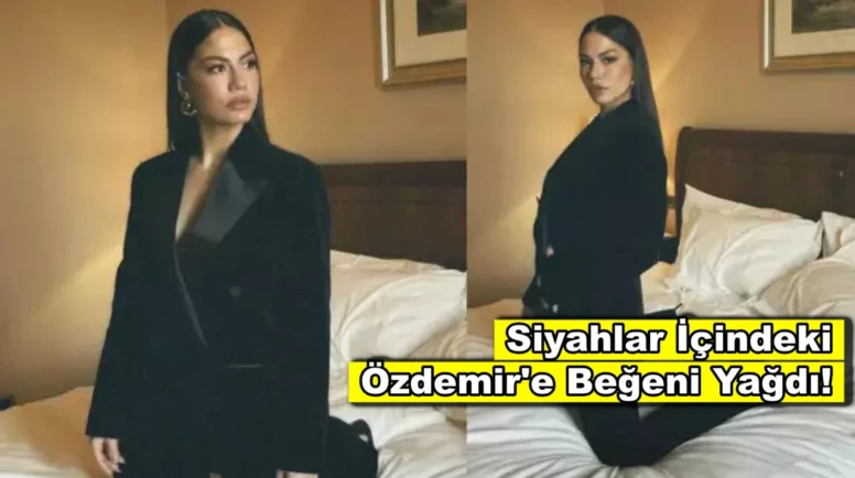 Siyahlar içindeki Demet Özdemir'e beğeni yağdı!
