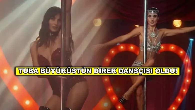 Üç ay özel ders alan Tuba Büyüküstün'ün ilk direk dansı performansı gündem oldu!